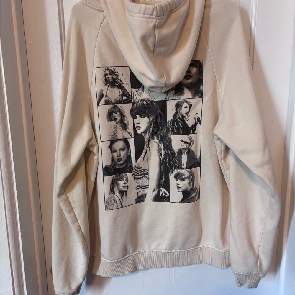 Taylor Swift Beige Graphic Hoodie Era’s Tour Merch